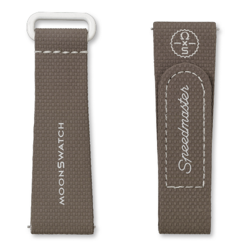 MOONSWATCH橡胶表带 深棕/沙色,BIOCERAMIC MOONSWATCH,￥340