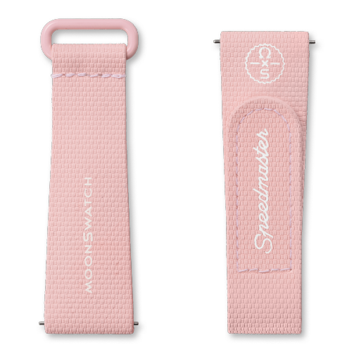 MOONSWATCH橡胶表带 粉/白,BIOCERAMIC MOONSWATCH,￥340