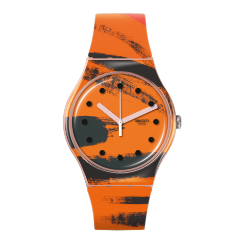 巴恩斯-格雷厄姆《粉色上的橙与红》主题手表,艺术合作系列,￥840