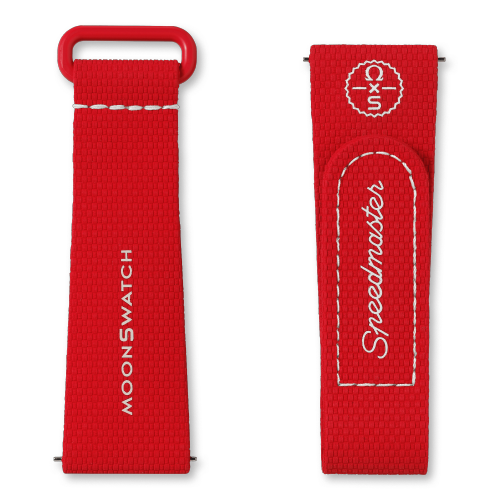 MOONSWATCH橡胶表带 红/白,BIOCERAMIC MOONSWATCH,￥340