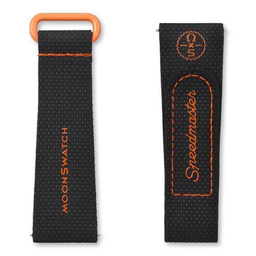 MOONSWATCH橡胶表带 黑/橙,BIOCERAMIC MOONSWATCH,￥340
